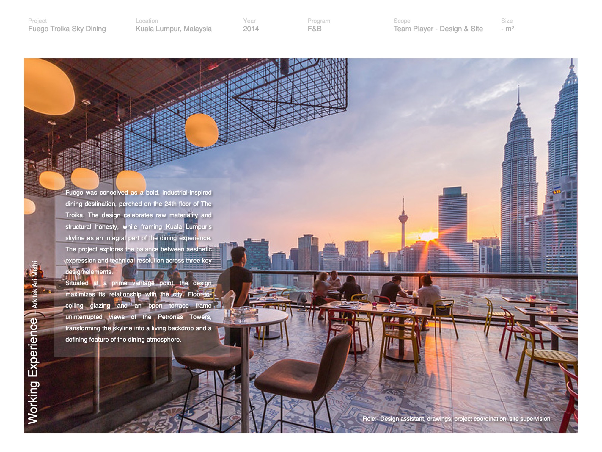 Fuego, Troika Sky Dining, Kuala Lumpur